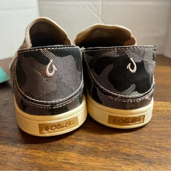 Olukai Pehuea Pa'i Womens Soft Pink Ke Au Camo Slip on canvas shoe 7 NWT new - Picture 4 of 8